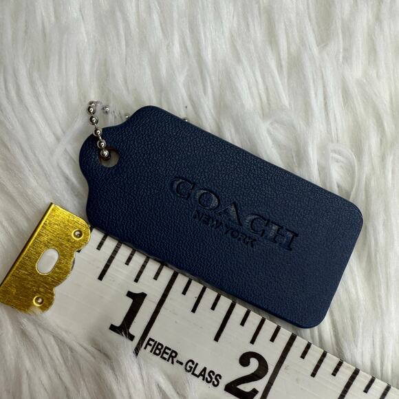 COACH Replacement Navy Blue Hang Tag Key Fob Bag Charm - Picture 3 of 3